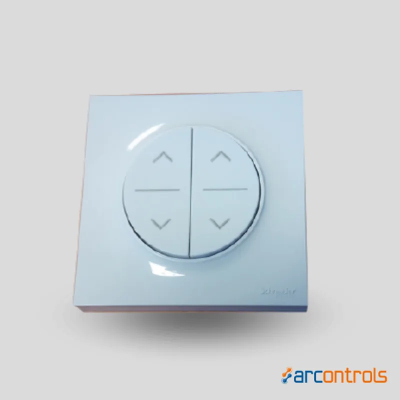 Bouton poussoir Bluetooth (sans fil, sans pile)  avec 2 boutons stores (montée/descente/rotation), avec plaque suppor…